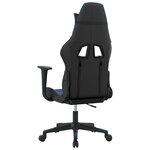 vidaXL Chaise de jeu Noir et bleu Similicuir