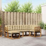 vidaXL Ensemble de canapés d'extérieur 6 pc Naturel et Beige
