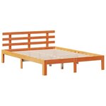 vidaXL Lit bibliothèque sans matelas cire marron 160x200 cm pin massif