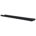 vidaXL Étagères à rebord pour cadre photo 2 Pièces Noir 80x9x3 cm MDF