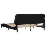 vidaXL Cadre de lit sans matelas noir 180x200 cm tissu