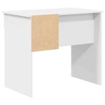 vidaXL Bureau avec tiroir Blanc 90 x 49.5 x 75 cm Bois d'ingénierie