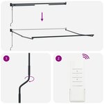 vidaXL Auvent rétractable automatique bordeaux 300x250 cm