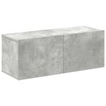 vidaXL Ensemble de meubles TV 4 Pièces Gris béton Bois d'ingénierie