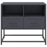 vidaXL Meuble TV anthracite 68x39x60 5 cm acier