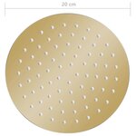 vidaXL Pomme de douche pluie Acier inoxydable 20 cm Ronde Doré