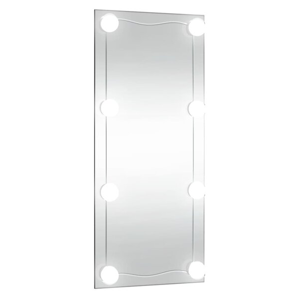 vidaXL Miroir mural avec lumières LED 30x80 cm verre rectangulaire