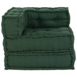 vidaXL Pouf modulaire vert 70x70x54 tissu