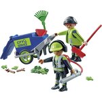 PLAYMOBIL 71434 - Agents d'entretien voirie avec équipement