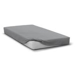 Drap housse 180 x 200 cm + 30 cm bonnet - microfibre - 82 g - Gris clair