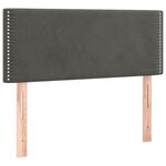 vidaXL Sommier à lattes de lit et matelas Gris foncé 90x190 cm Velours