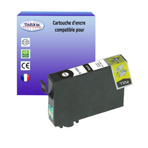 Cartouche Compatible pour Epson WF3010DW WF3520DWF WF3530DTWF WF3540DTWF WF7015 WF7515 WF7525 remplace Epson T1291 Noire - T3AZUR