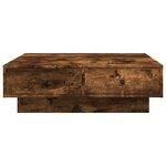 vidaXL Table basse Chêne fumé 90x90x28 cm Bois d'ingénierie
