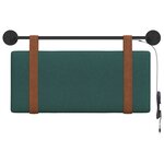 vidaXL Tête de lit suspendue Avec lumière LED Vert foncé PU antique