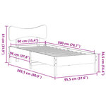 vidaXL Cadre de lit sans matelas 90x200 cm bois de pin massif