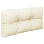 vidaXL Coussin de palette crème 80x40x12 cm tissu