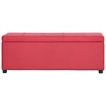 vidaXL Banc avec compartiment de rangement 116 cm Rouge Similicuir
