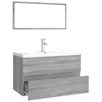 vidaXL Meubles de salle de bain Sonoma gris Bois d'ingénierie