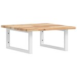 vidaXL Étagère de vasque murale acier et bois massif d'acacia