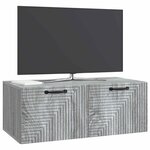 vidaXL Meuble TV mural Sonoma gris 78 5 x 41 x 30 cm Bois d'ingénierie