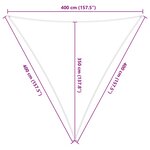 vidaXL Voile d'ombre 4 x 4 x 4 m 100   polyester Oxford Triangulaire