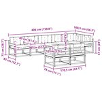 vidaXL Ensemble de canapés d'extérieur 6 pc Blanc et anthracite