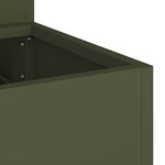 vidaXL Cache-pot de jardin Vert olive 90 x 90 x 35 cm Acier