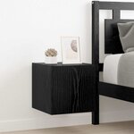 vidaXL Meuble TV mural Chêne noir 30 5 x 35 x 30 cm Bois d'ingénierie