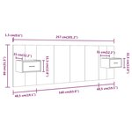 vidaXL Tête de lit avec armoires sonoma gris Bois d'ingénierie