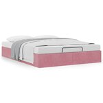 VidaXL Cadre de lit ottoman sans matelas rose 140x200 cm velours