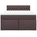 vidaXL Sommier à lattes de lit avec matelas Marron foncé 160x200 cm