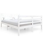 vidaXL Cadre de lit sans matelas blanc bois massif 140x190 cm