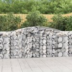 vidaXL Panier de gabions arqué 400x50x100/120 cm Fer galvanisé