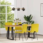 vidaXL Chaises à manger lot de 4 jaune velours