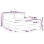 vidaXL Cadre de Lit avec Matelas Gris 160 x 200 cm Faux cuir
