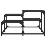vidaXL Table basse noir 68x68x40 cm bois d'ingénierie