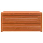 vidaXL Boîte de Rangement avec stockage Brun cire 101 x 50 5 x 46 5 cm
