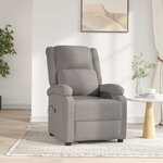 vidaXL Fauteuil inclinable électrique Taupe Tissu