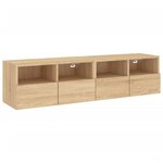 vidaXL Meubles TV muraux 2 Pièces chêne sonoma 60x30x30cm bois ingénierie
