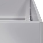 vidaXL Jardinière 360x80x40 cm acier galvanisé