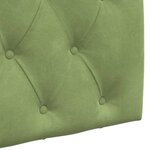 vidaXL Tête de lit suspendue Avec lumière LED Vert clair Velours