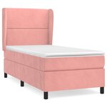 vidaXL Sommier à lattes de lit et matelas Rose 80x200 cm Velours