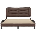 vidaXL Cadre de lit sans matelas Hvar marron 140x190 cm similicuir