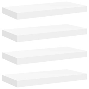vidaXL Étagères murales flottantes 4 Pièces Blanc 50x23x3 8 cm MDF