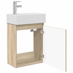 vidaXL Meuble de salle de bain avec robinet Chêne Sonoma