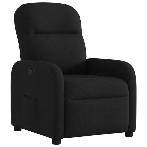 vidaXL Fauteuil inclinable Noir Tissu