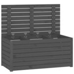vidaXL Boîte de jardin gris 101x50 5x46 5 cm bois massif de pin