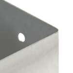 vidaXL Ancres de poteau 4 Pièces Métal galvanisé 101 mm