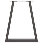 vidaXL Pieds de table à manger en V 2 pièces Anthracite 60 x (72-73 3) cm Acier