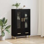 vidaXL Haut Armoire Chêne noir 70 x 31 x 115 cm Bois d'ingénierie